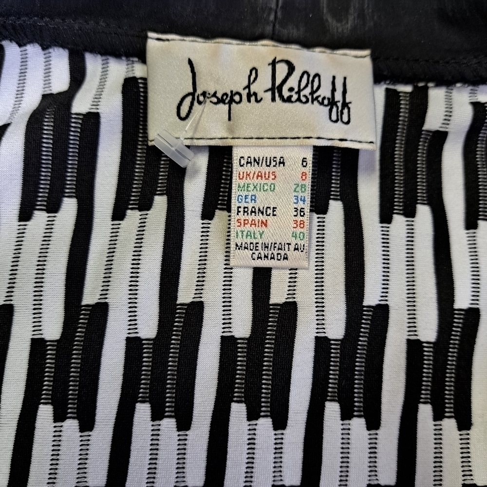 Joseph Ribkoff Striped Zipper front light Jacket - Picture 6 of 8
